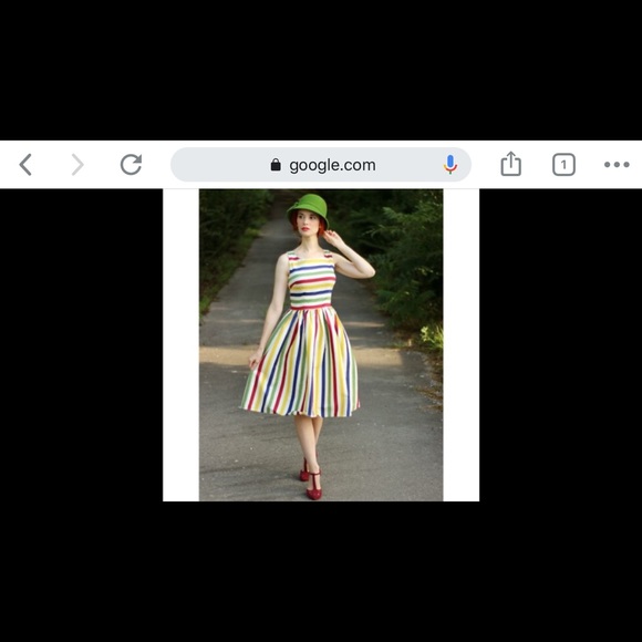 Collectif Dresses & Skirts - Collectif x ModCloth rainbow stripe pocket dress